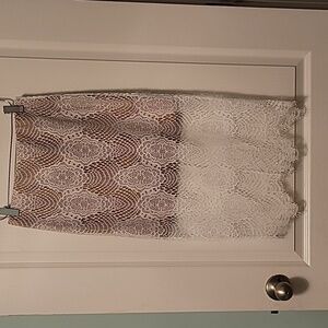 White lace skirt